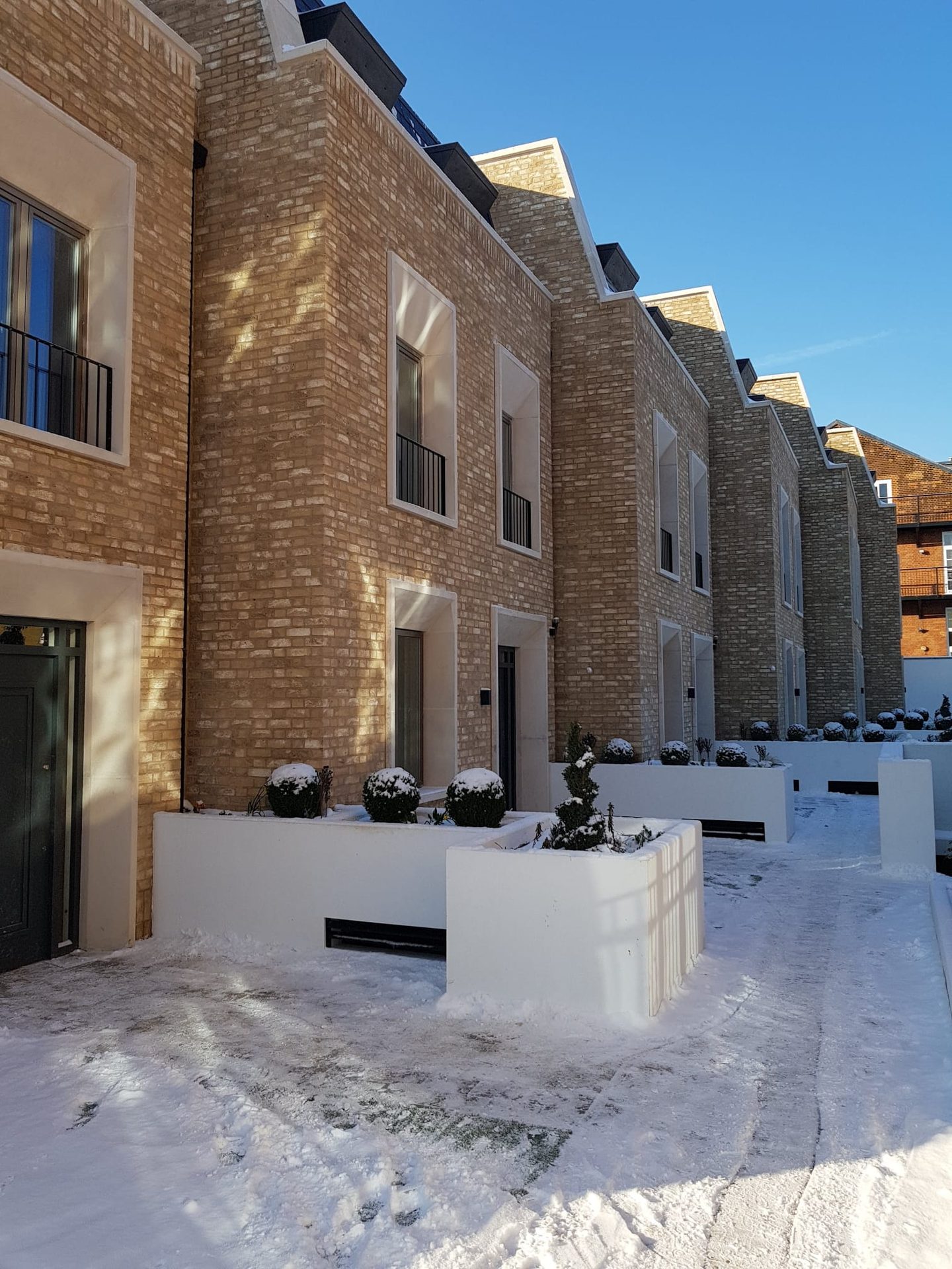 The new terrace of six homes nearing completion