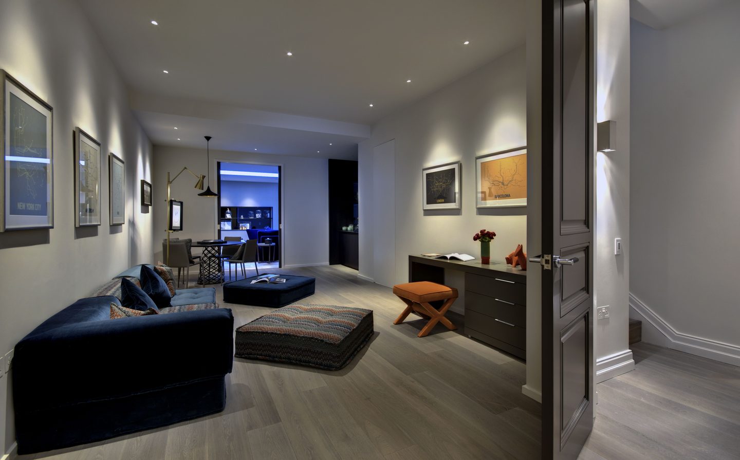 Open plan living and dining space